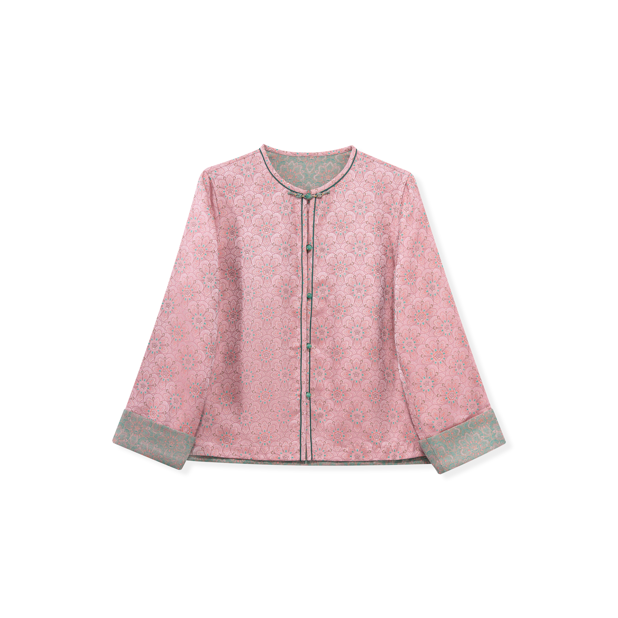 念汐-YZQS860078新中式桑蚕丝宋锦复古时尚民国风气质外套女装休