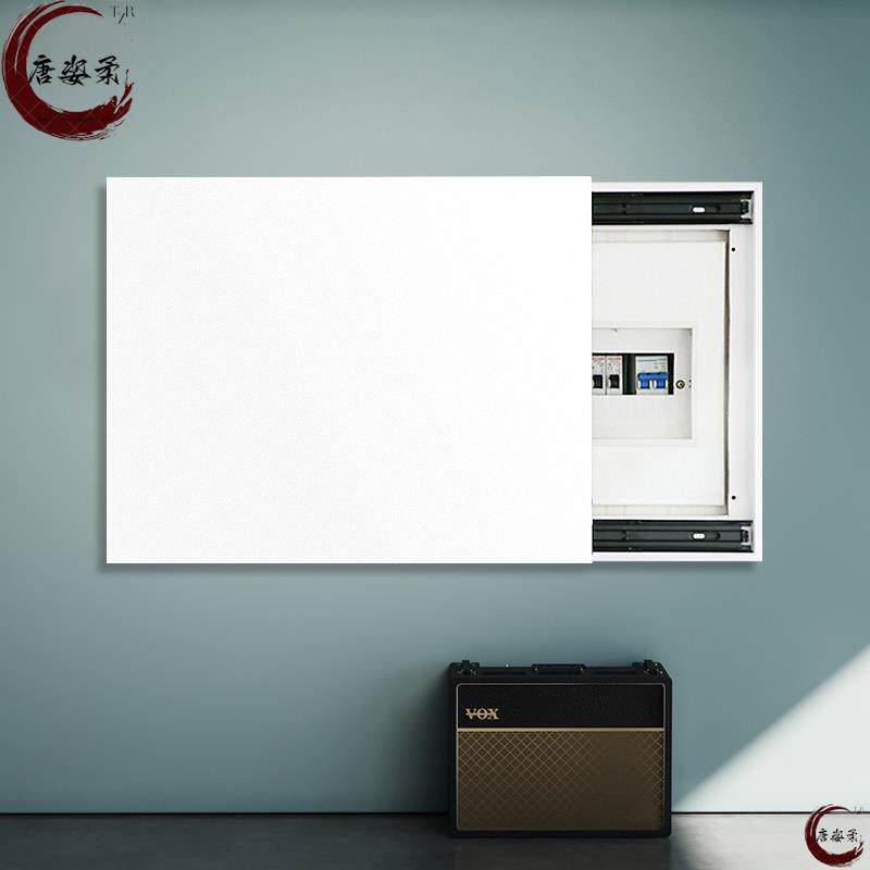 弱电箱盖板多媒体遮挡箱推拉装饰白板电表箱配电盒遮丑画