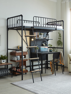 阁楼小公寓阁楼床加厚公寓小房间上床下桌大学宿舍床家