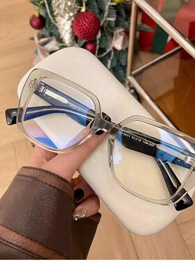 缪家眼镜框冰透浅绿方框近视眼镜百搭脸型板材镜框有度数防蓝光镜