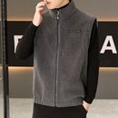 加厚保暖新款 立领无袖 一体秋冬高档坎肩外套 羊羔绒马甲男士 秋冬季