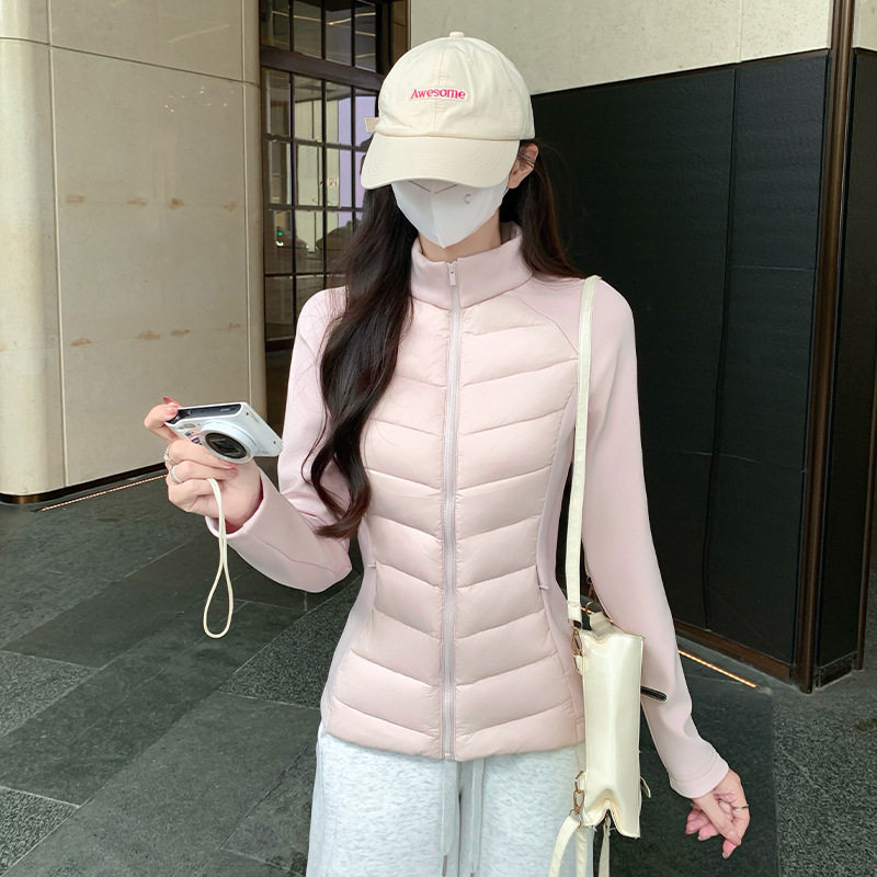 轻薄羽绒服内胆显瘦女冬季新款修身收腰内搭短款紧身加绒保暖外套