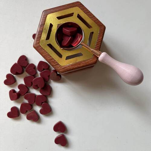 新品复古古早版本火漆爱心钻石蜡脆蜡酒瓶封口蜡30g罐装