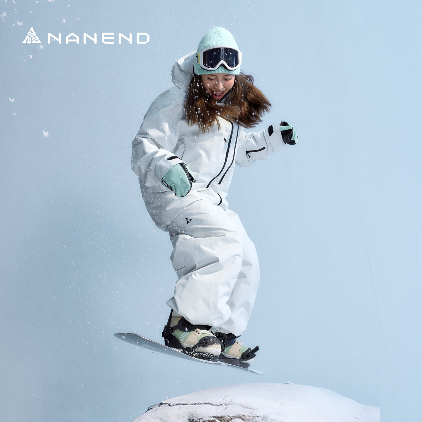 南恩女滑雪服保暖防水 专业单板滑雪衣裤组 全压胶雪服全能等级