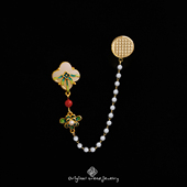 脚防拖地神器袖 新中式 四瓣花裤 口收紧磁吸扣衣服t恤改短调节固定