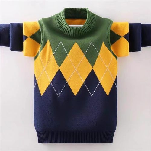 针织打底衫加绒毛衣套头韩版秋冬