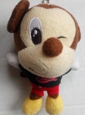 特价   卡通毛绒公仔黑色衣服款米奇钥匙扣 米奇钥匙圈  一个装