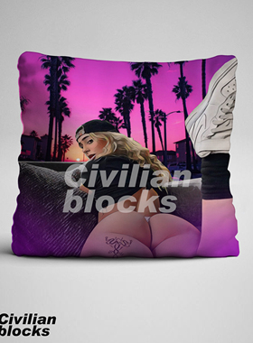 定制西海岸奇卡诺美式匪帮硬核浦西pussy花体字oldschool抱枕