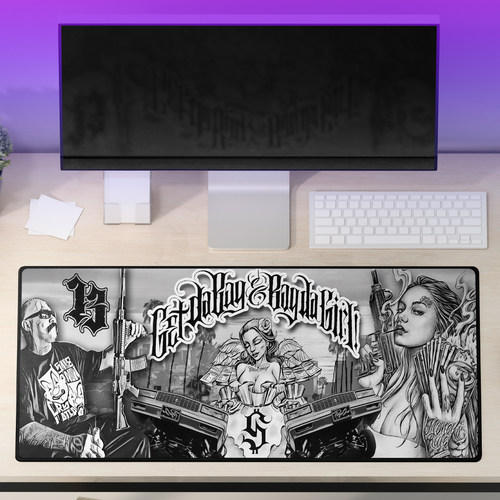 school嘻哈说唱匪帮硬核鼠标垫