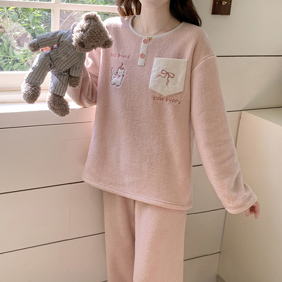 高级感可爱风珊瑚绒睡衣