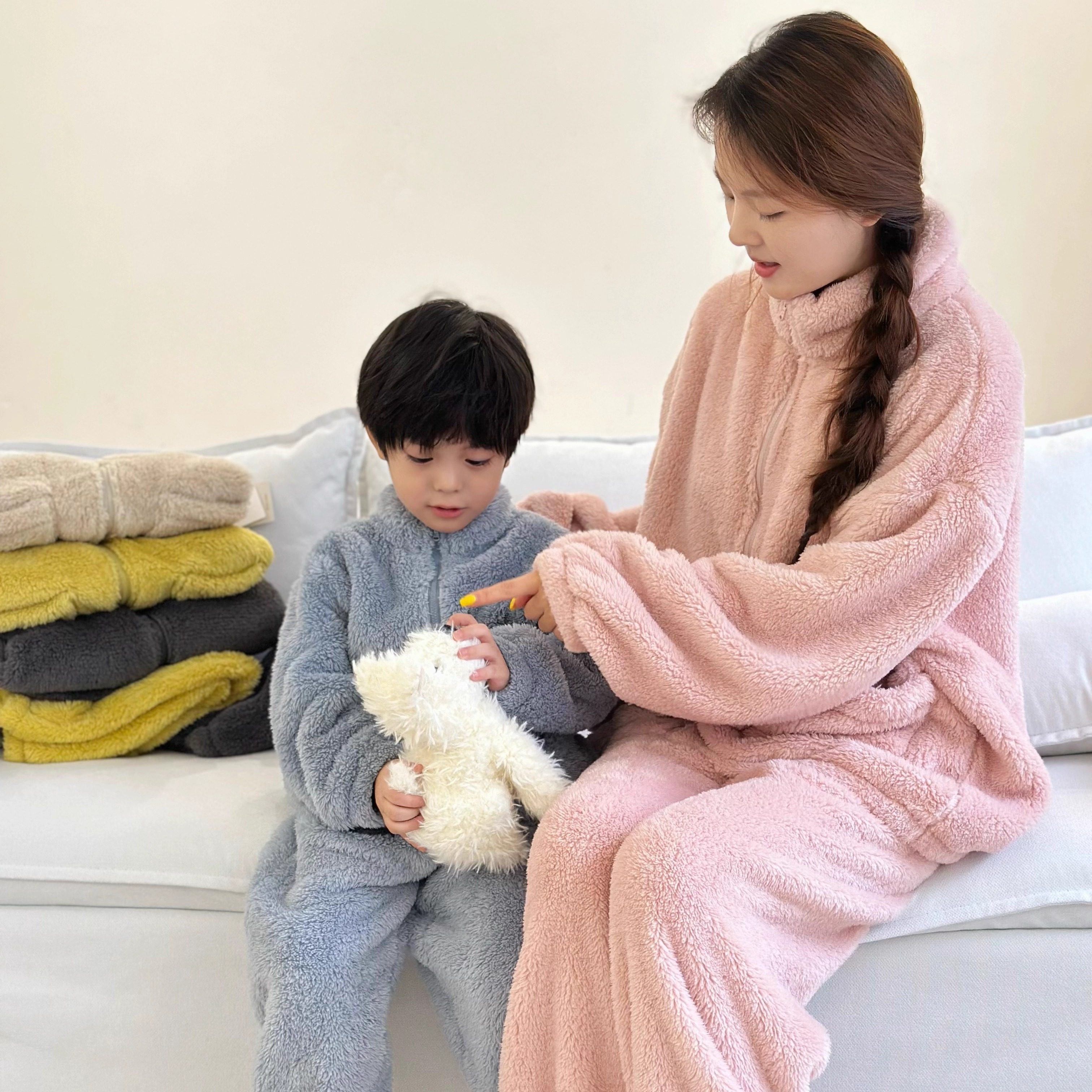 冬季加绒亲子睡衣套装