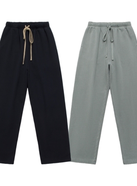 黑色圣诞树Entire Studios 25SS重磅高克廓形宽松加绒运动休闲裤