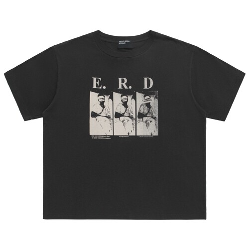 ERD25SS绷带人像水洗做旧T恤