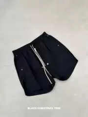 Black Christmas Tree Ro Style Dark Trendy High Street Functional Silhouette Lido Casual Side Slit Nylon Boxing Shorts
