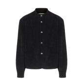 外套 兰花银扣垫肩复古水洗灯芯绒中山唐装 黑色圣诞树25FW 新中式