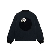 黑色圣诞树8 BALL黑8菱形格拉链秋冬保暖休闲复古夹克棉服外套