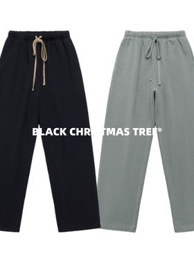 黑色圣诞树Entire Studios 25SS重磅高克廓形宽松加绒运动休闲裤