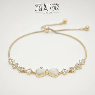 2025新款 鎏金蝶愿手链女款 高颜值学生党送女生手链轻奢小众高级感