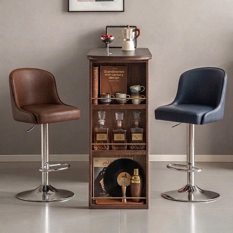 轻奢吧台椅北欧高脚凳子简约酒吧椅前台收银靠背椅吧台凳高吧椅