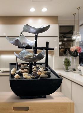 homed件ecor流办水摆桌艺面喷泉工品ZLC公室流水喷泉风水摆件礼物