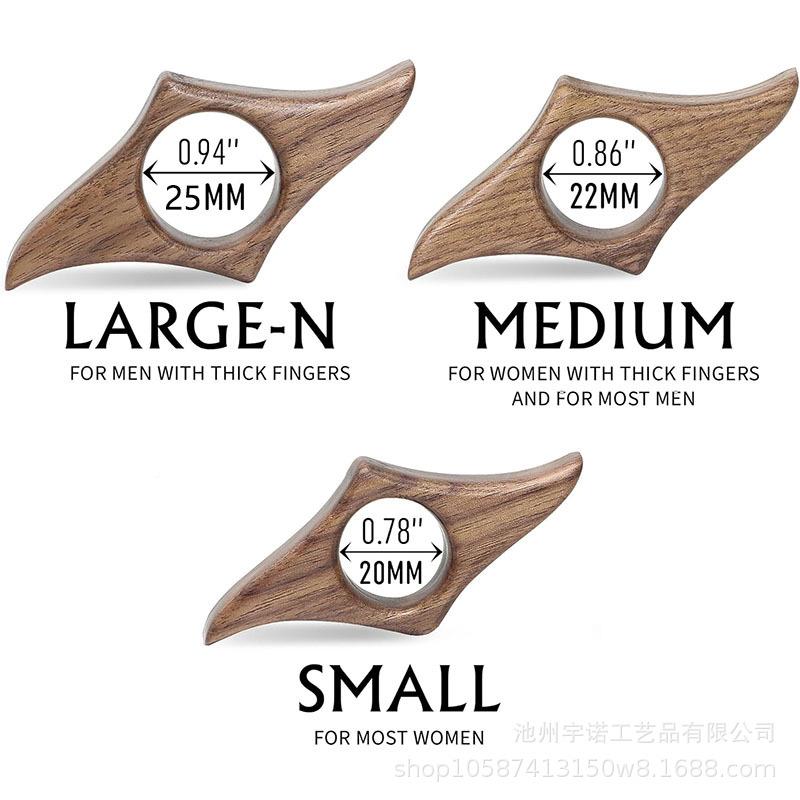 P ag older 黑胡桃H木 木无品牌/制拇e指书签 便携拇指书页夹