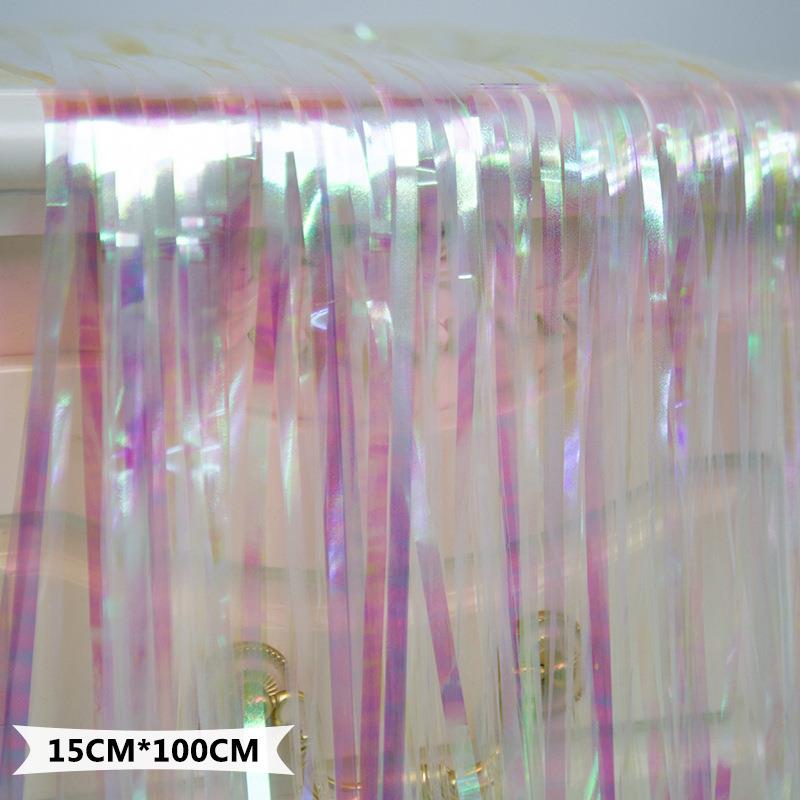 15CM*100CM七彩糖果雨丝婚房装饰品节日生日派对气氛布置气球雨丝