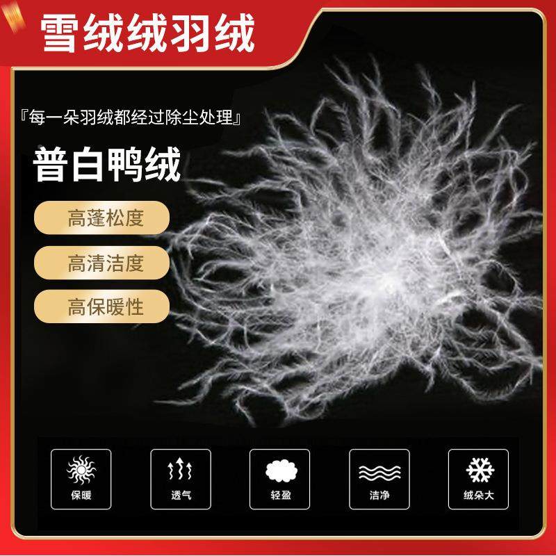 羽绒4A白高蓬松5绒0普鸭新标大朵羽绒羽YZM国毛纺织原料