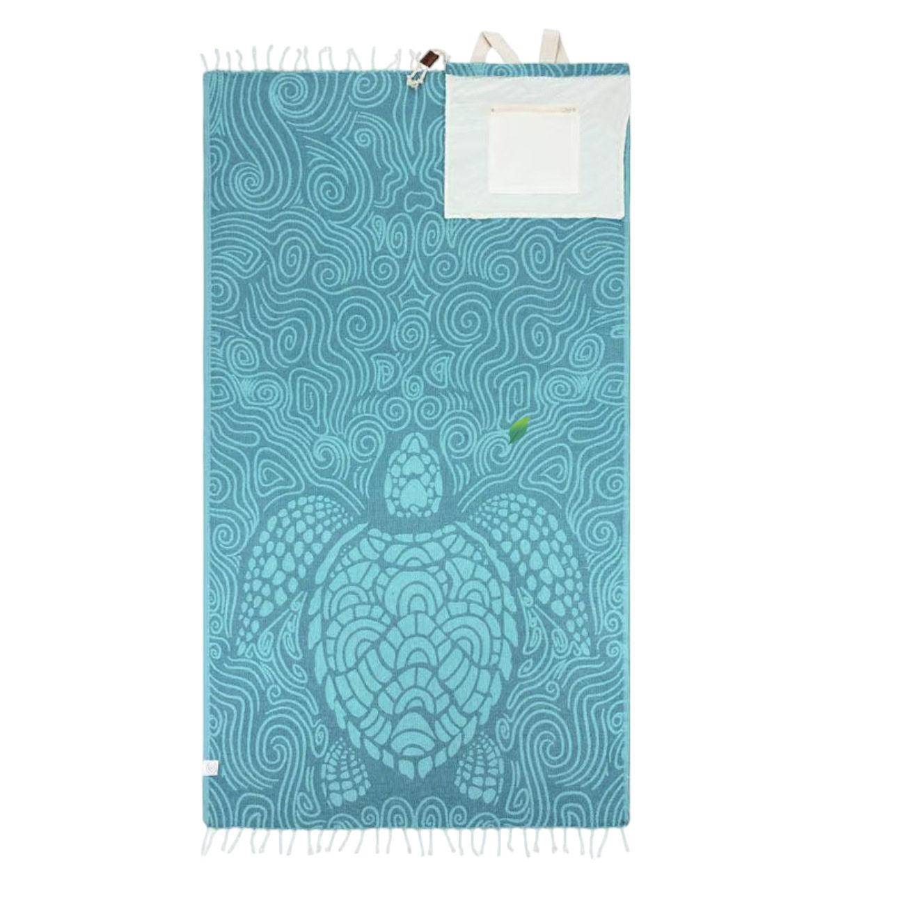 新品Organic Cotton Towel Bag创意潮流2合1可转换沙滩巾包
