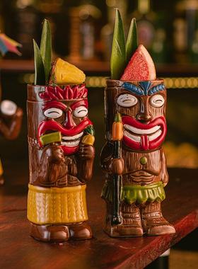夏威夷提基杯tik mDAQu子g创i意鸡杯尾酒杯陶瓷杯酒吧酒杯 特调