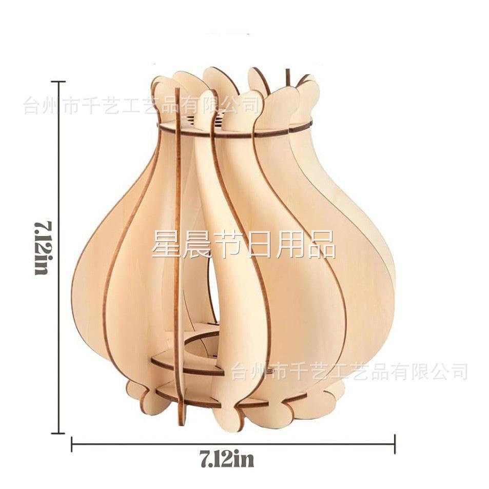 木质花卉拼图花瓶花束木制展示花盆架餐厅咖啡桌花朵摆台插花装饰
