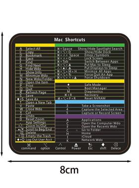 电HVZ商 MAC O软 SHORTCUSTS笔记本电脑件快捷键贴纸