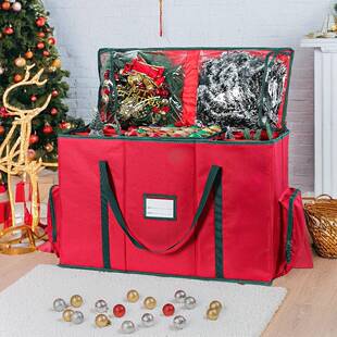 圣诞装饰品收球纳箱拆卸托盘7件3个可无调节空间适用摆可装饰收纳