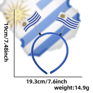 美加墨世界杯装饰发箍球迷加油助威装扮拍照道具国旗旗帜头箍发扣