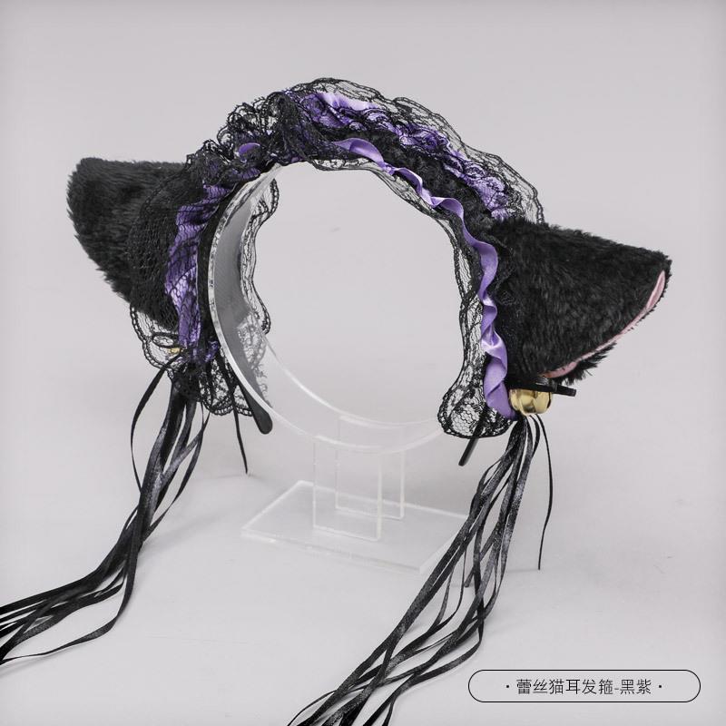 cosplay道具配件猫娘发饰兽耳女仆饰品铃铛猫耳朵发箍
