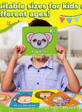 新品Alp见描述hbet写 Flash Cards巨型母ABC动物闪卡26a 张大小字