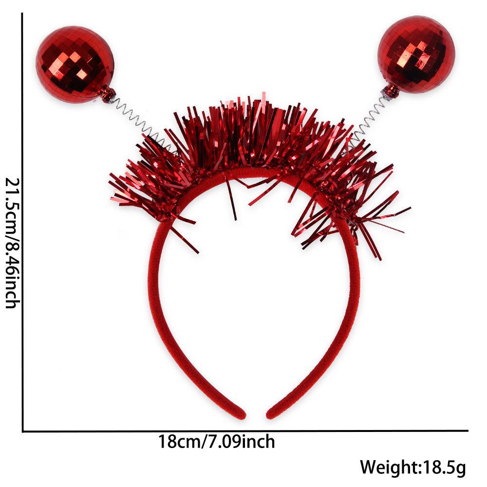 圣MVZ诞彩节彩色电球发箍对80s迪斯科主题派装饰头扣镀disco球条