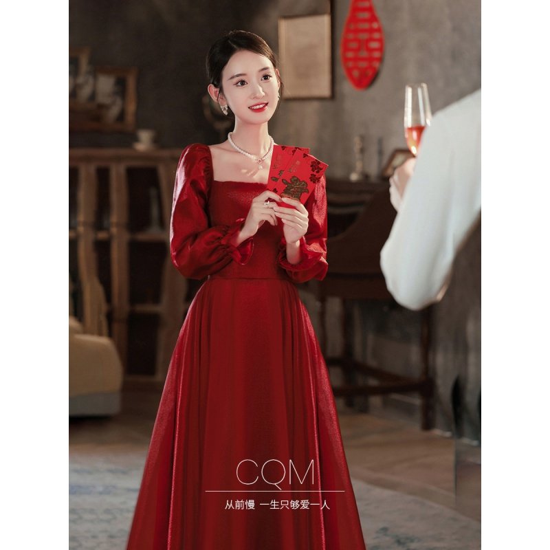敬酒服新娘订婚礼服结婚公主