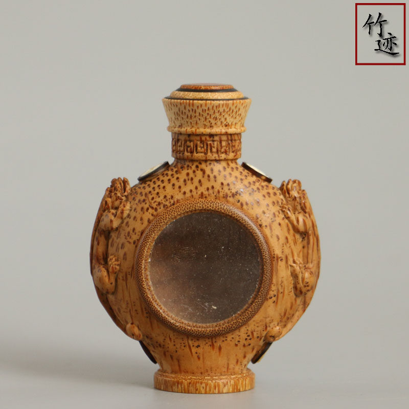 东阳手工满钉竹根雕刻工艺品鸣虫盒竹蛉罐虫蛉盒养虫器具竹迹文玩