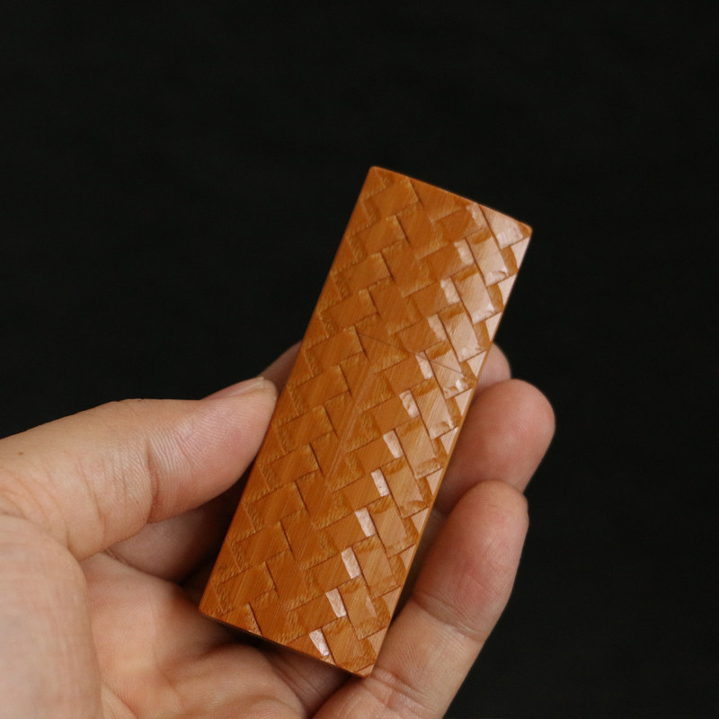 玉竹老料戚挺飞本工纯手工雕刻竹席牙签盒竹雕文玩把件把玩竹器