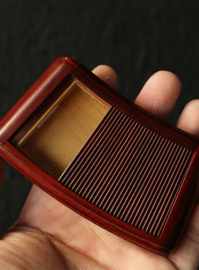 沪上老艺人精工制作红木暗格黄蛉盒榫卯结构卷帘门鸣虫器具收藏