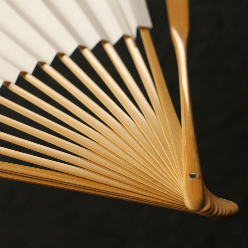 双合青玉竹浙派安吉名家王伟本工精工制作文人折扇竹扇子把件收藏