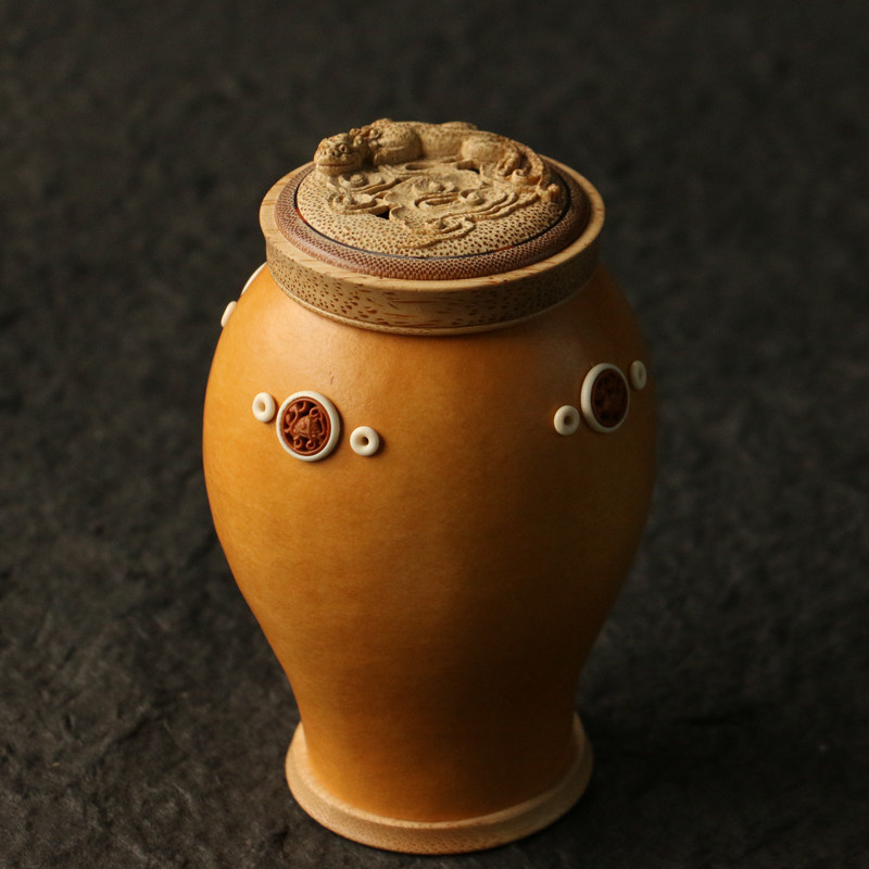 一物一拍葫芦蝈蝈罐螭龙蒙心东阳名家张念超本工精工制作蝈蝈罐