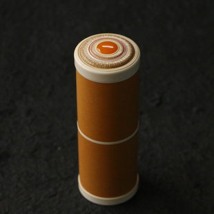 沪上海派猛犸牙葫芦皮竹内胆精工纯手工制作双节茶道茶叶罐茶仓