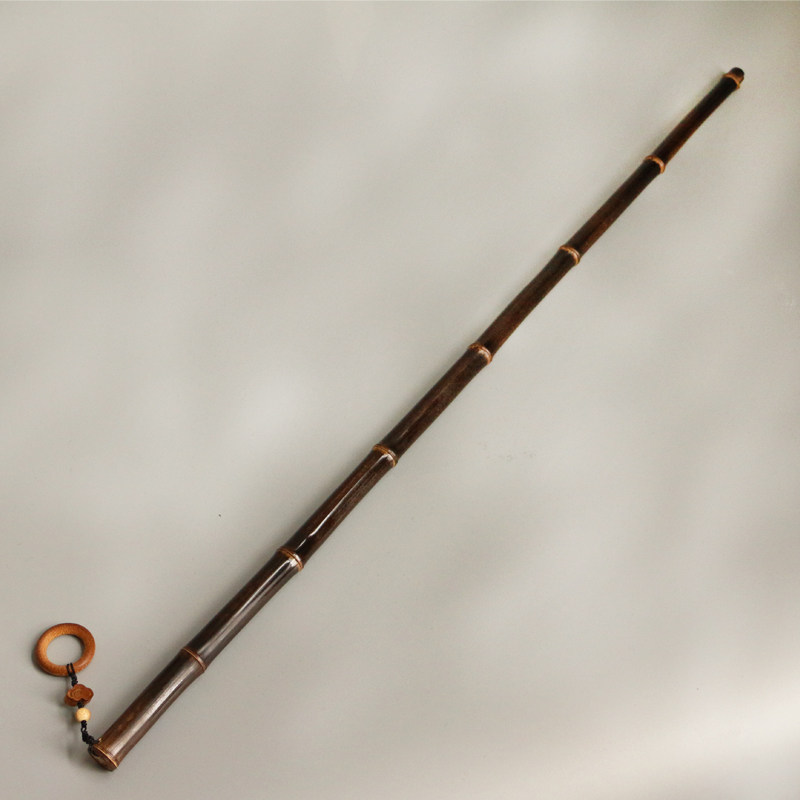 天然老料福建紫竹皮色非常好纯手工精工制作长80厘米竹棍教鞭手杖