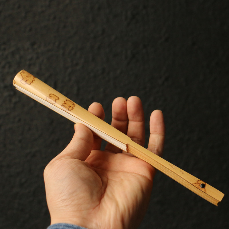 浙派老师傅纯手工精工制作蝴蝶花斑竹7寸折扇竹扇子收藏把件把玩