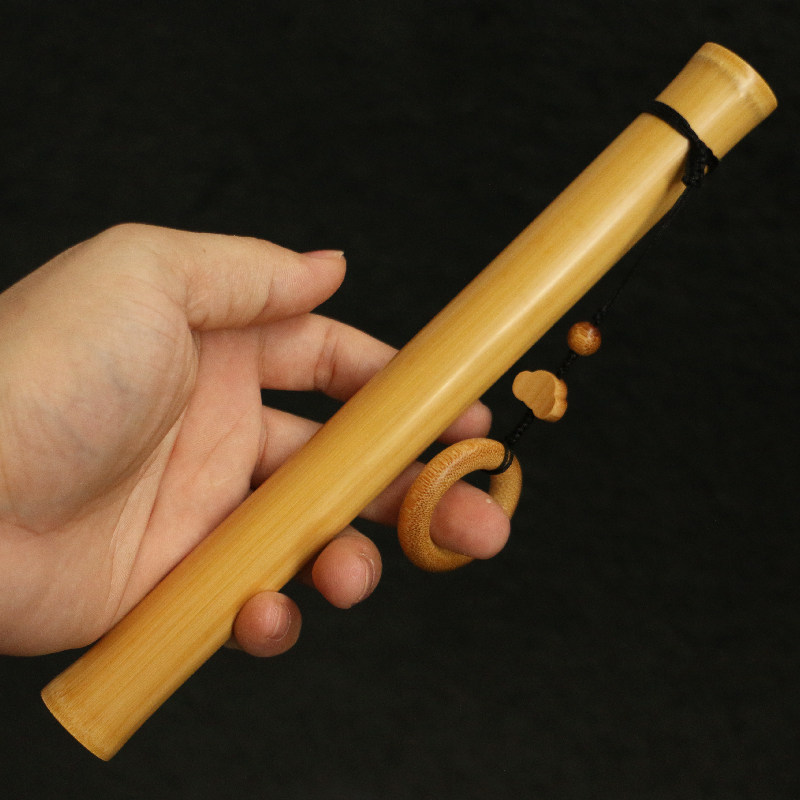 一物一拍高密度实心竹纯手工精工镜面打磨手把件把玩手杖文玩竹器