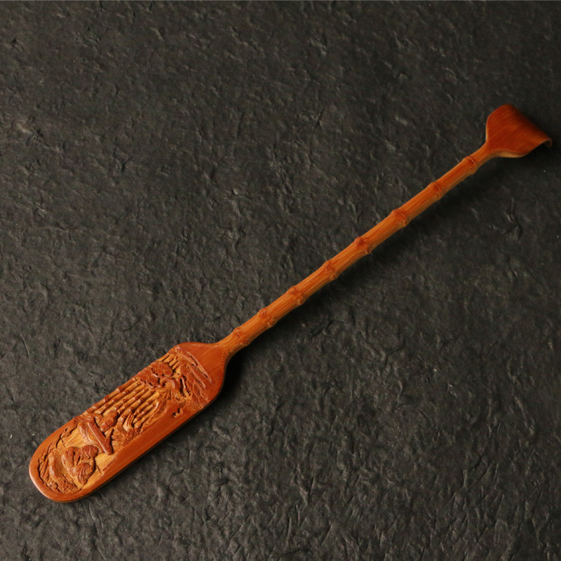 广西百年玉竹老料纯手工精工浮雕工艺竹雕痒痒挠竹器工艺品手串