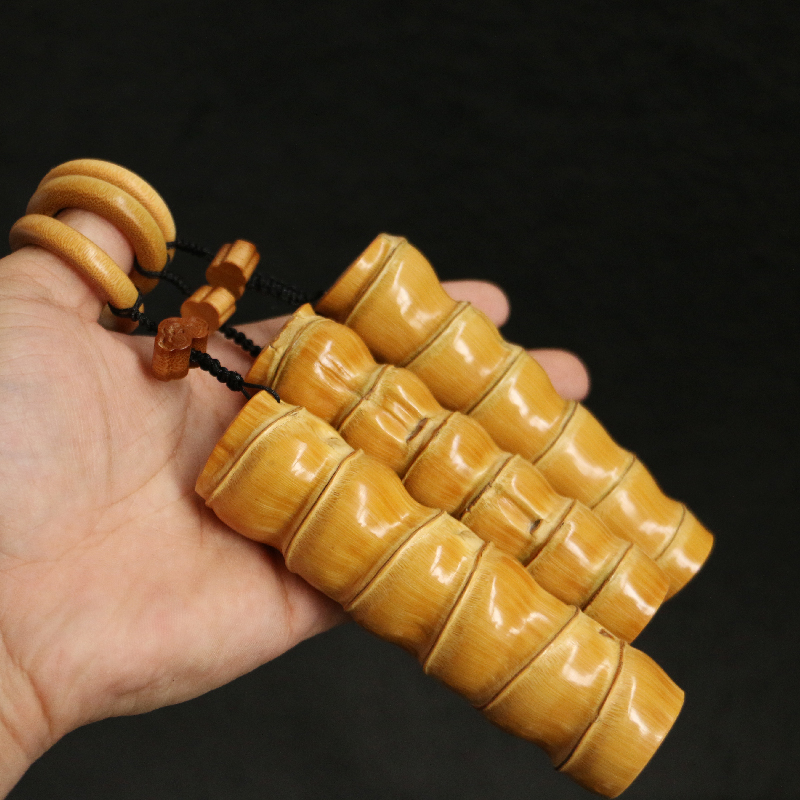 一物一拍罗汉竹精品手把件纯手工精工镜面打磨文玩竹器把件收藏