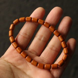 精选实心竹红皮老料纯手工精工镜面7000目打磨手串把件把玩竹器