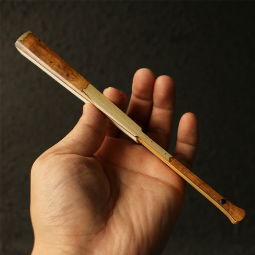蝴蝶花竹小折扇把件竹扇子
